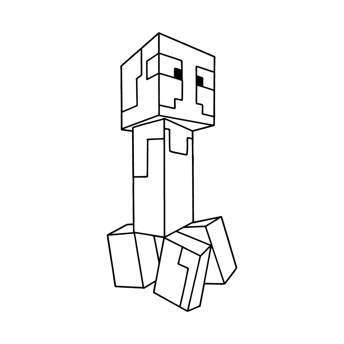 Minecraft coloring page creeper