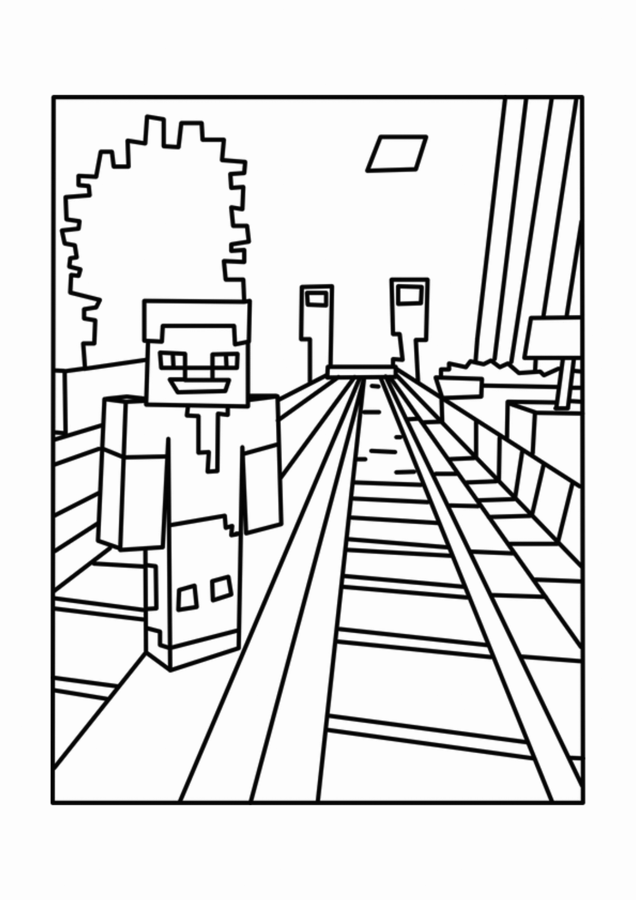 Minecraft coloring pages