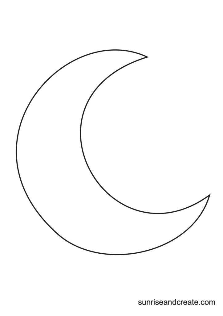 Free printable moon templates crescent full moons