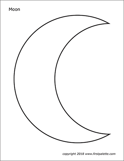 Moon free printable templates coloring pages