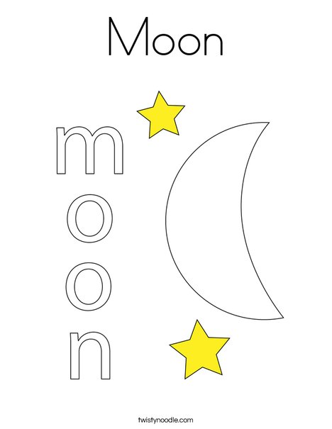 Moon coloring page