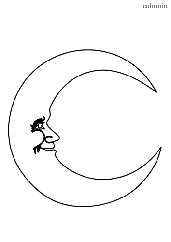 Moon coloring pages free printable moon coloring sheets