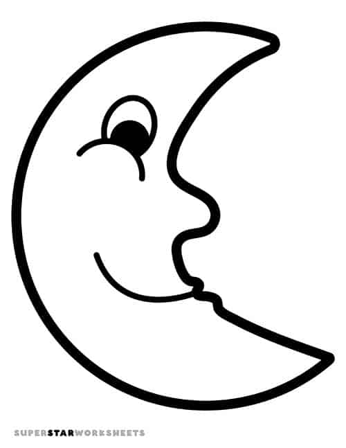 Moon coloring pages