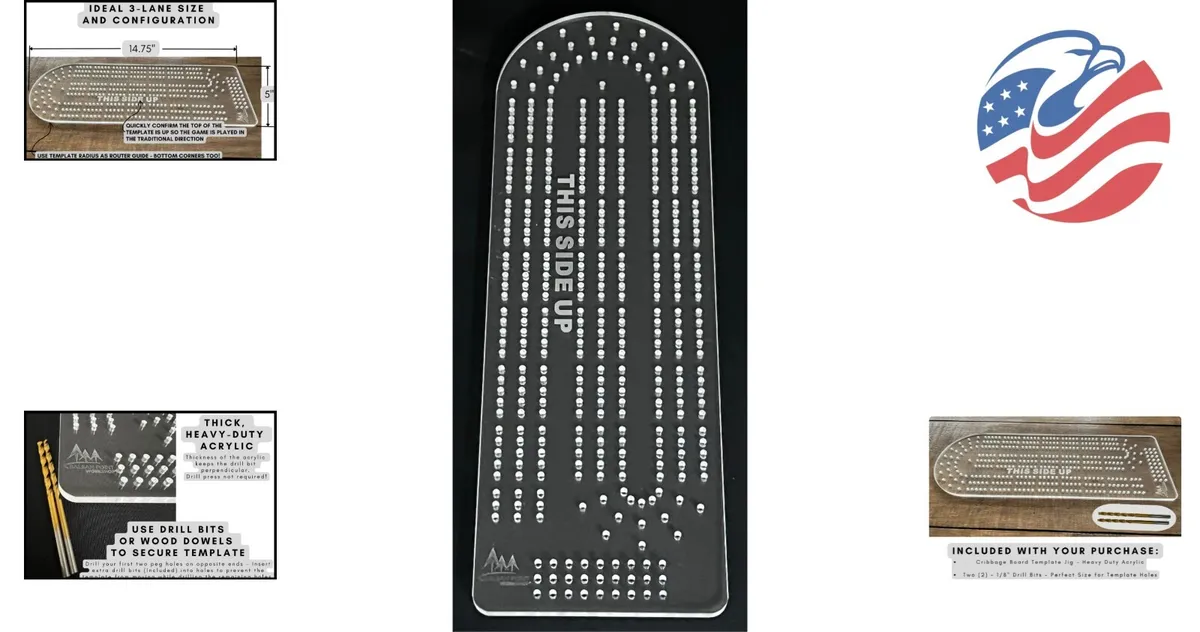 Cribbage board template