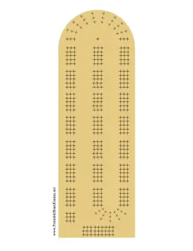 Printable cribbage board