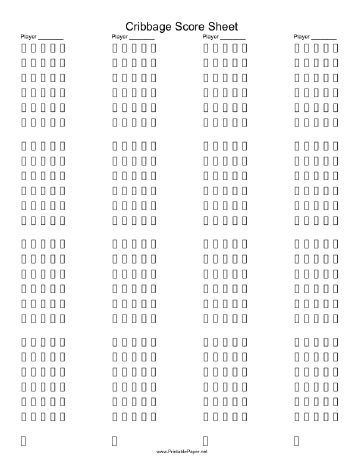 Printable cribbage score sheet cribbage cribbage rules cribbage board template