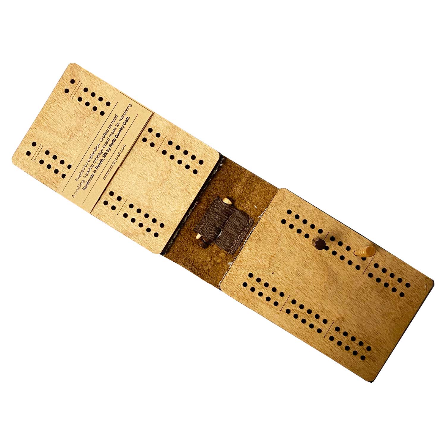 Portable cribbage board by north country craft boundary waters catalog