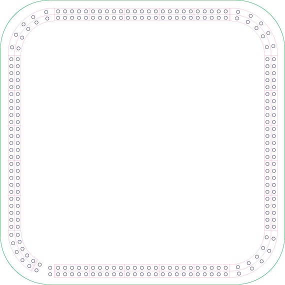 Square cribbage board template laser ready digital download svg ai pdf