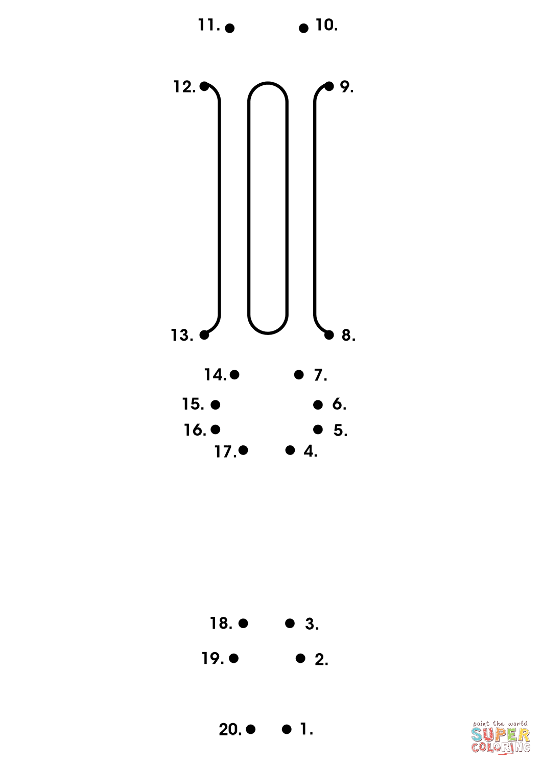 Screwdriver dot to dot free printable coloring pages