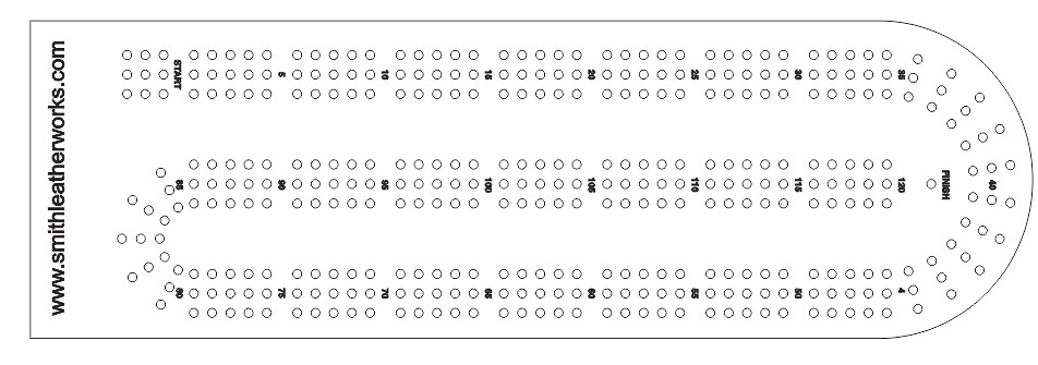 Custom acrylic cribbage board layout template this tool câ