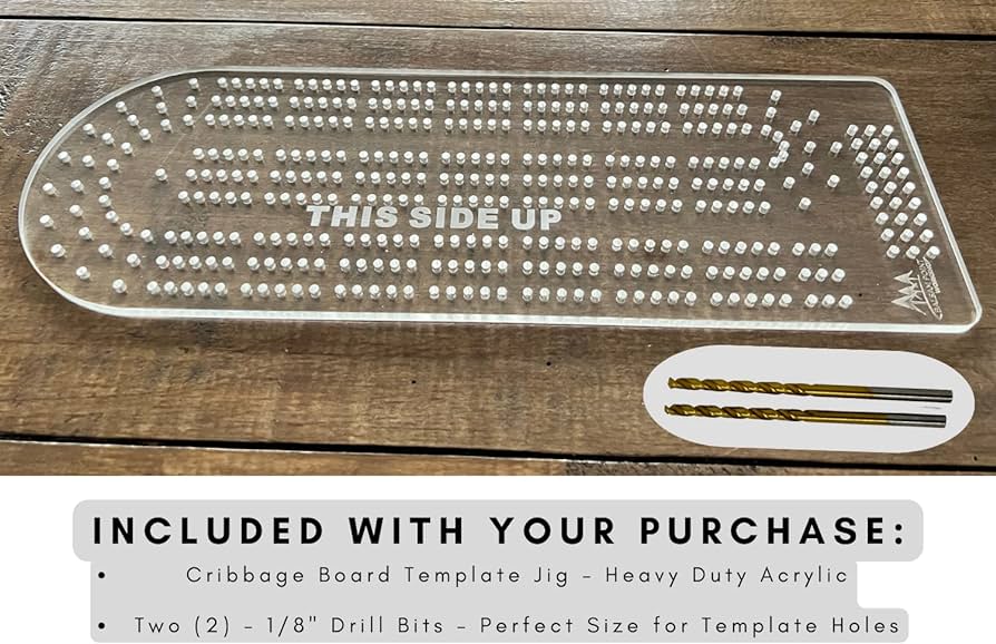 Cribbage board template