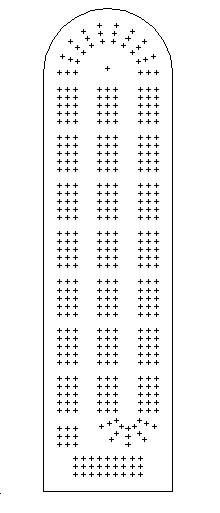 Large cribbage board template printable