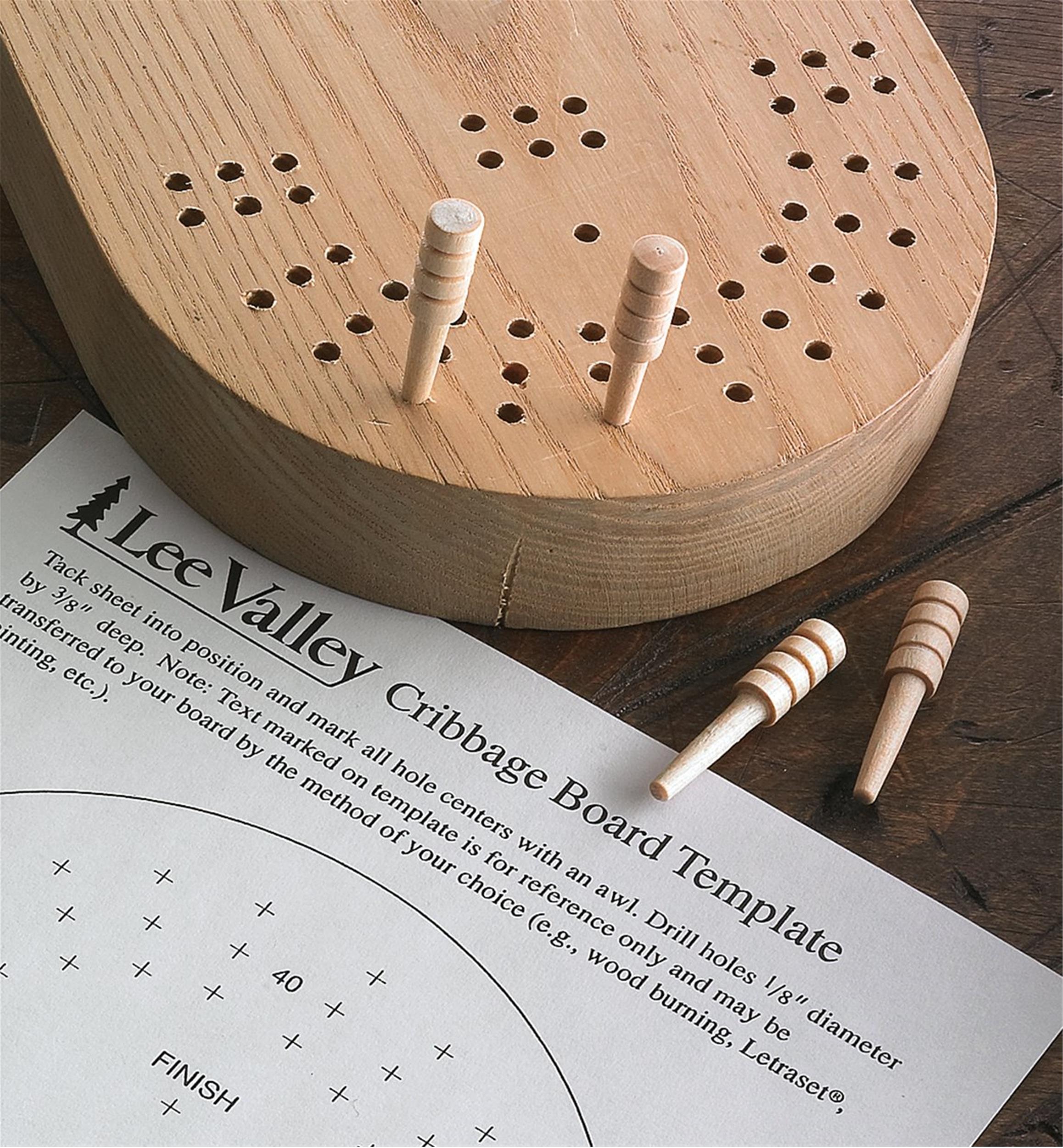 Cribbage board template