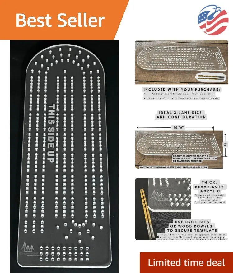 Cribbage board template