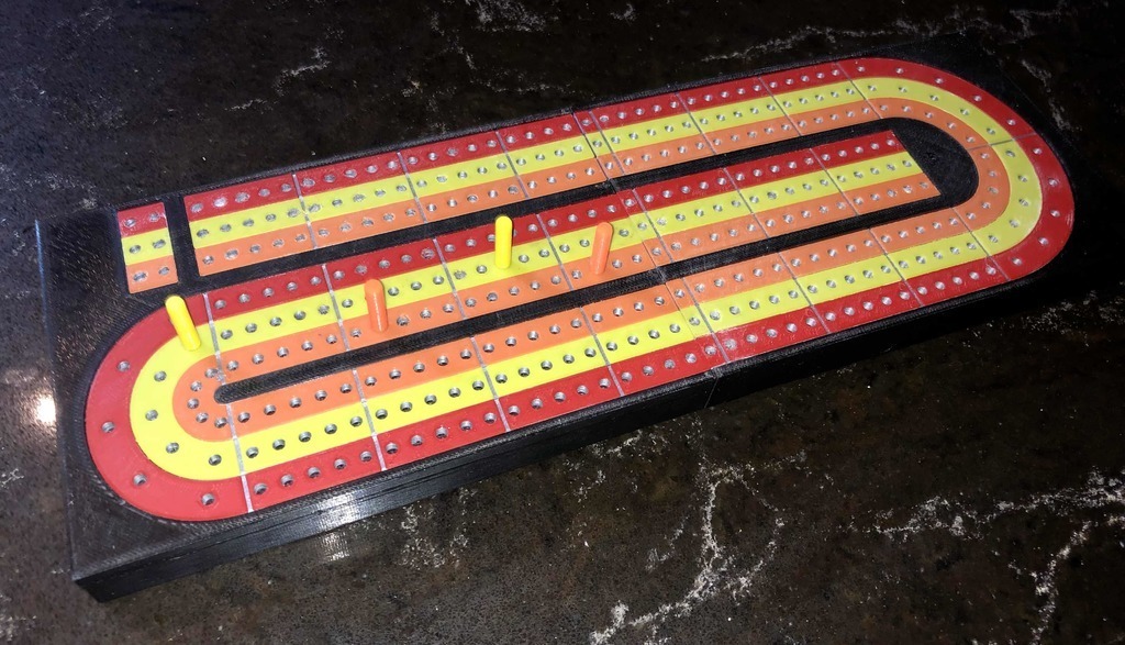 Free d file folding travel magnetic cribbage board and pegs ðãtemplate to download and d printãcults