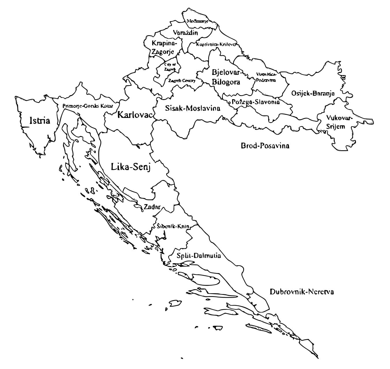 Croatia coloring pages