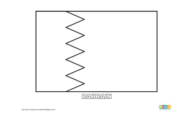 Free bahrain flag colouring page