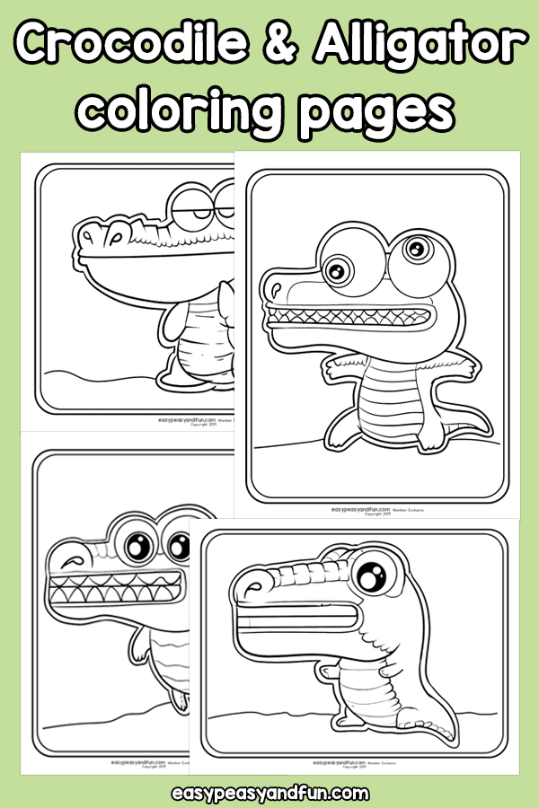 Silly crocodile and alligator coloring pages â easy peasy and fun hip