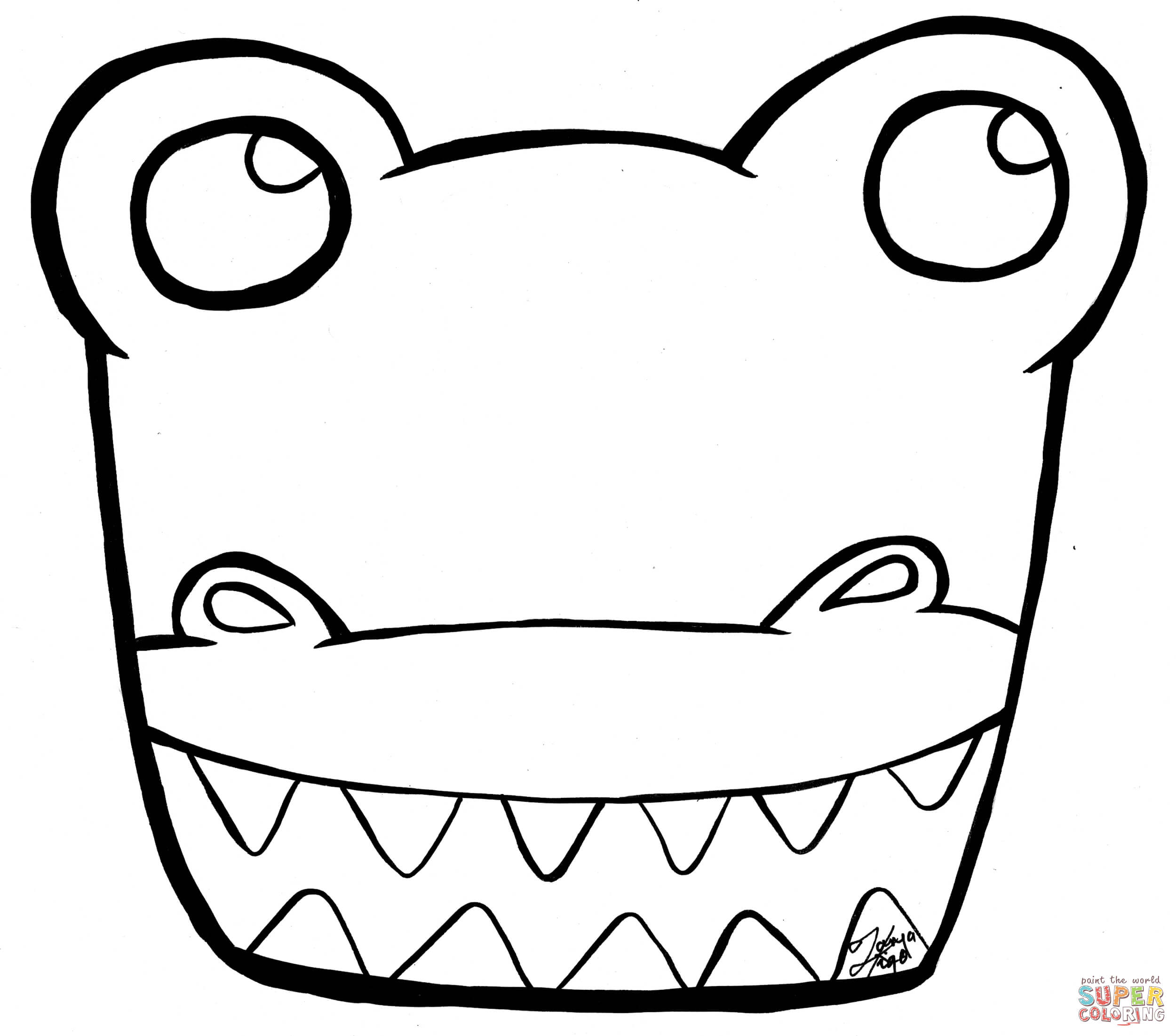 Crocodile coloring page free printable coloring pages