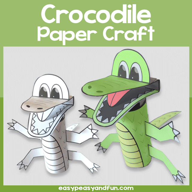 Crocodile toilet paper roll craft template â easy peasy and fun hip