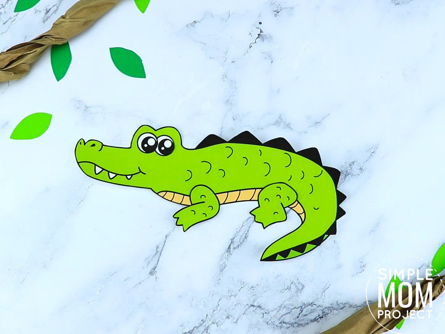 Free printable crocodile craft template â simple mom project