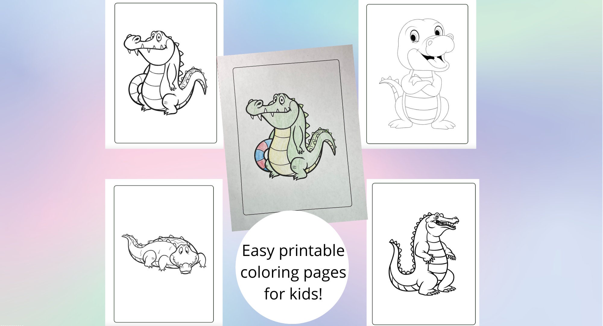 Over pages of crocodile coloring pages for kids