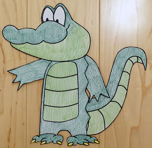 Alligator paper craft