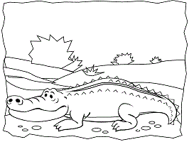 Alligators and crocodiles coloring pages