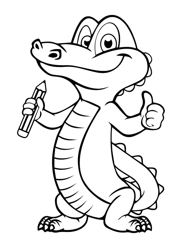 Crocodile coloring pages