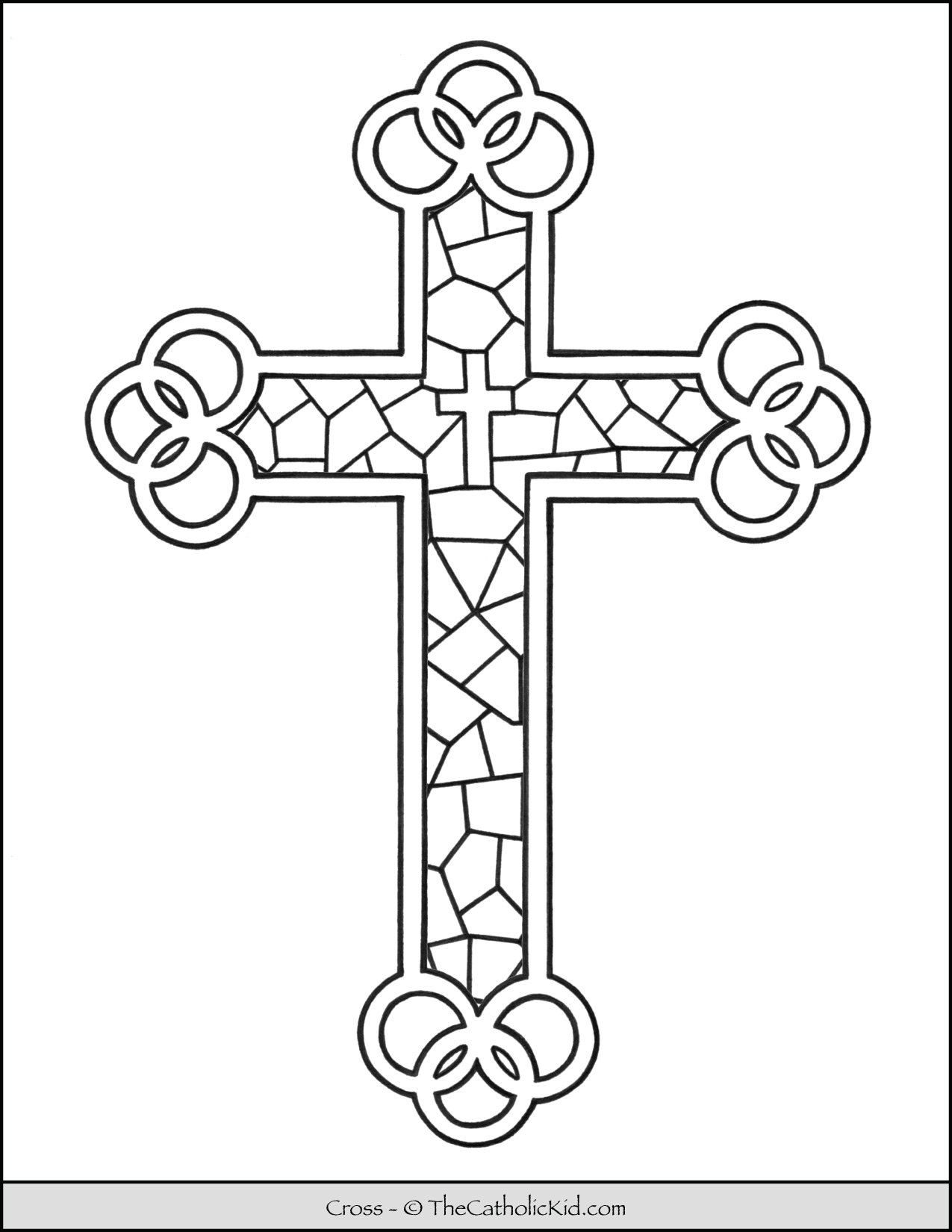 Cross coloring page