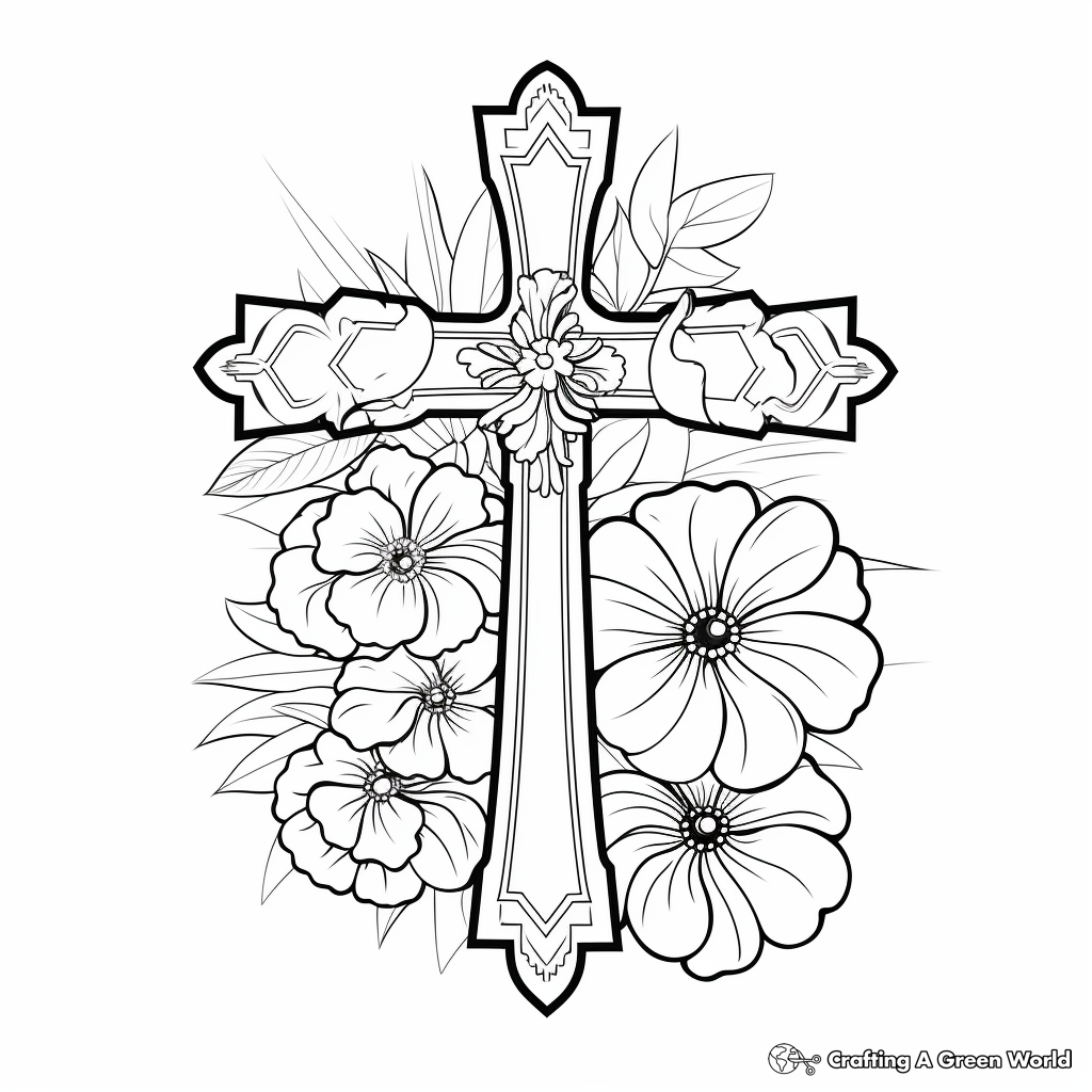 Cross coloring pages