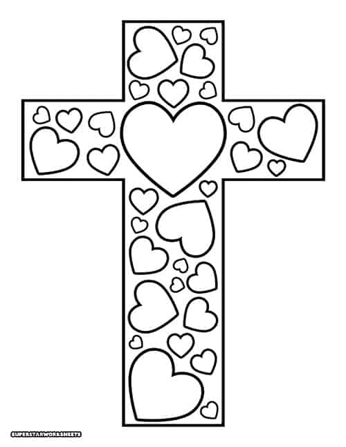 Cross coloring pages