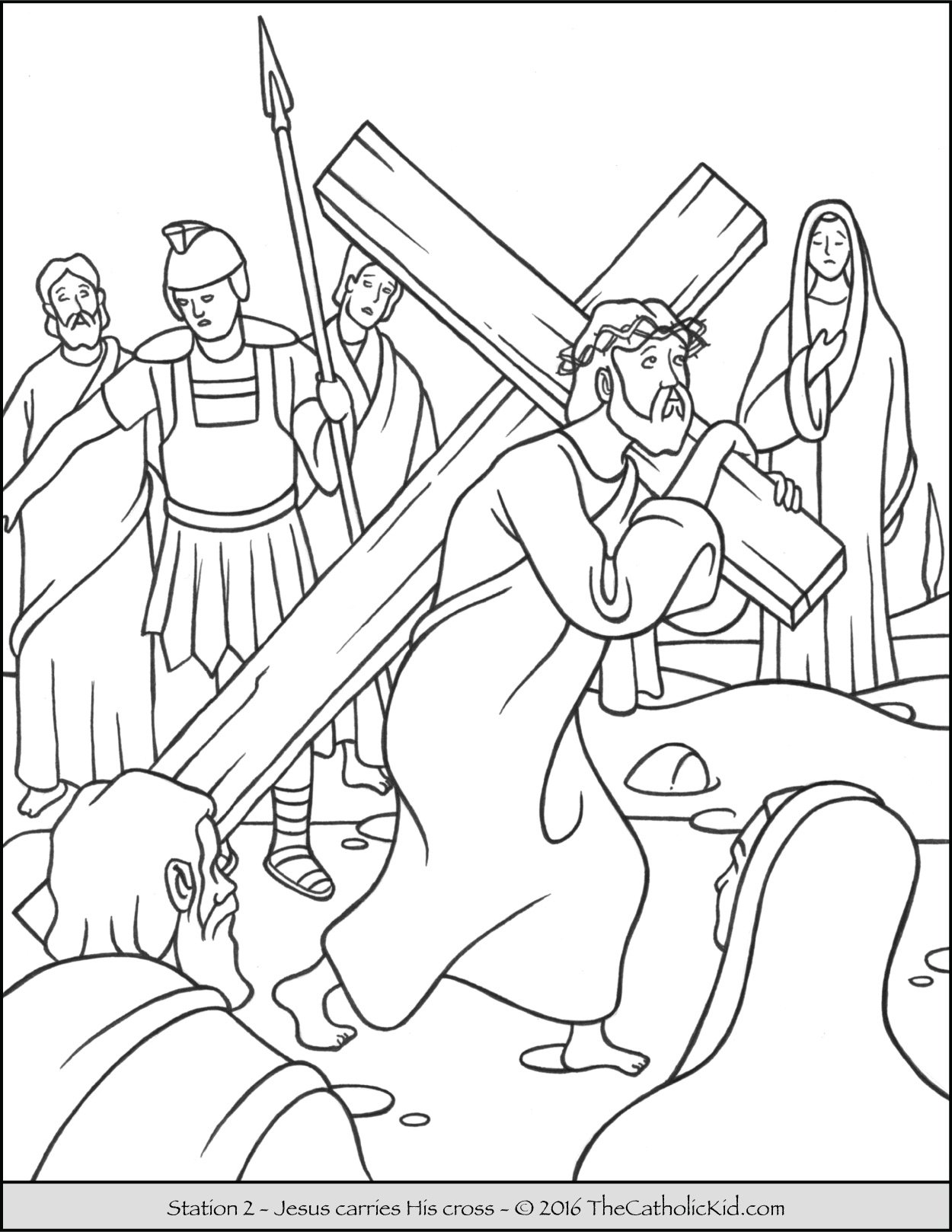 Stations of the cross coloring pages