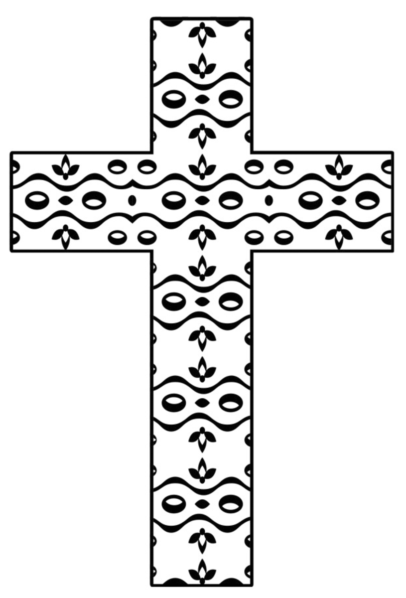 Free printable cross coloring pages