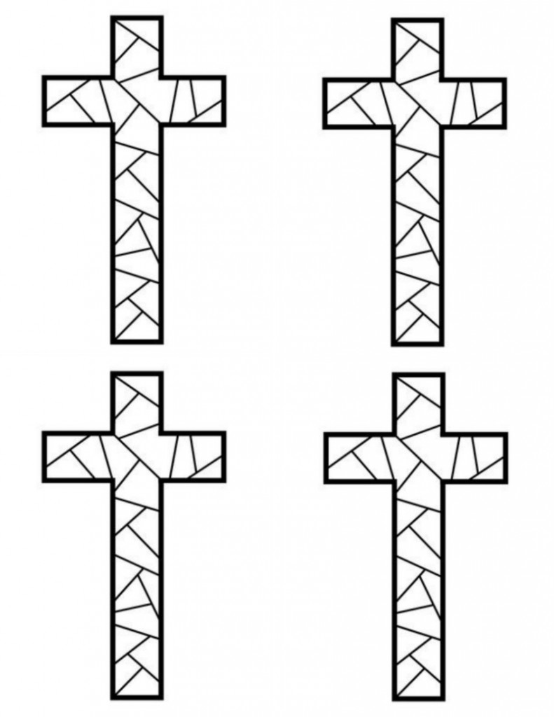 Free printable cross coloring pages