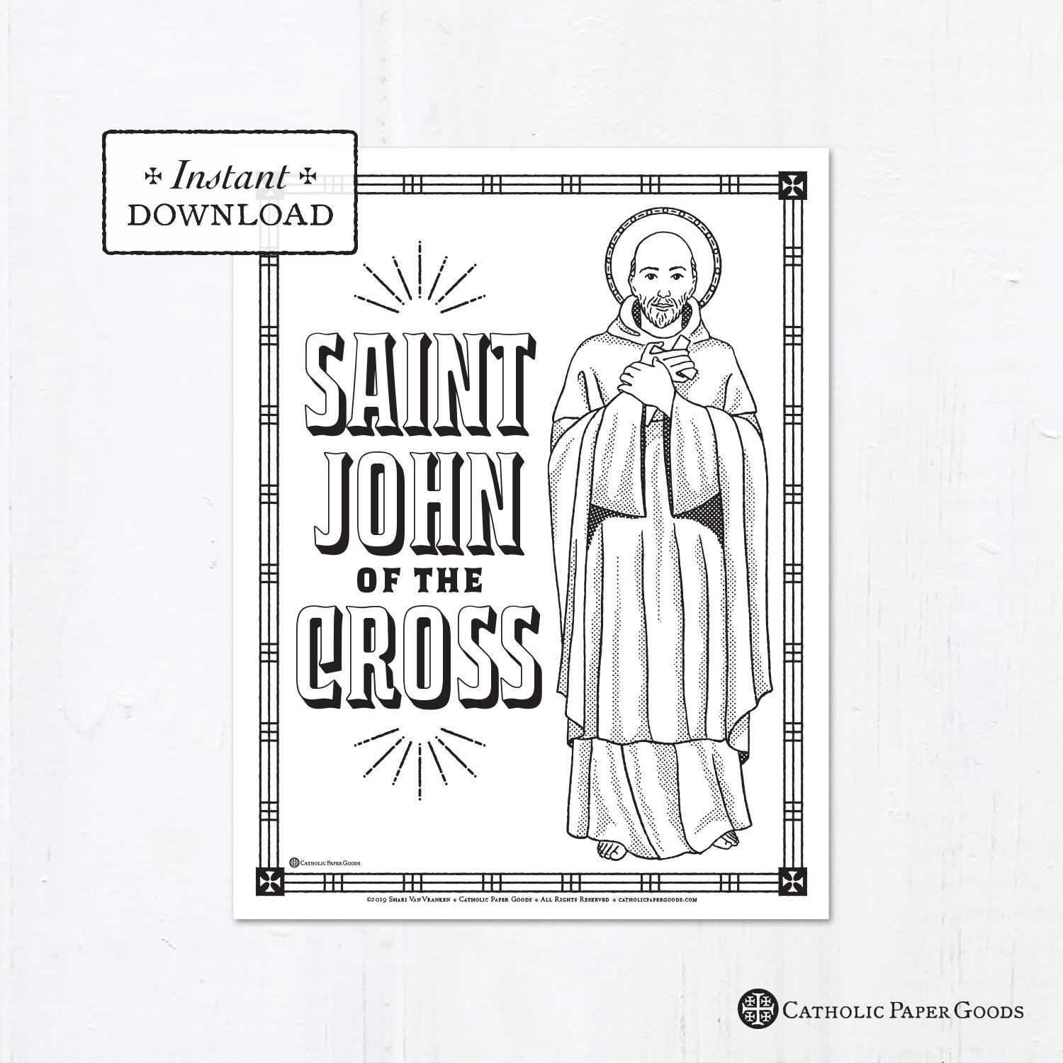 Catholic coloring page