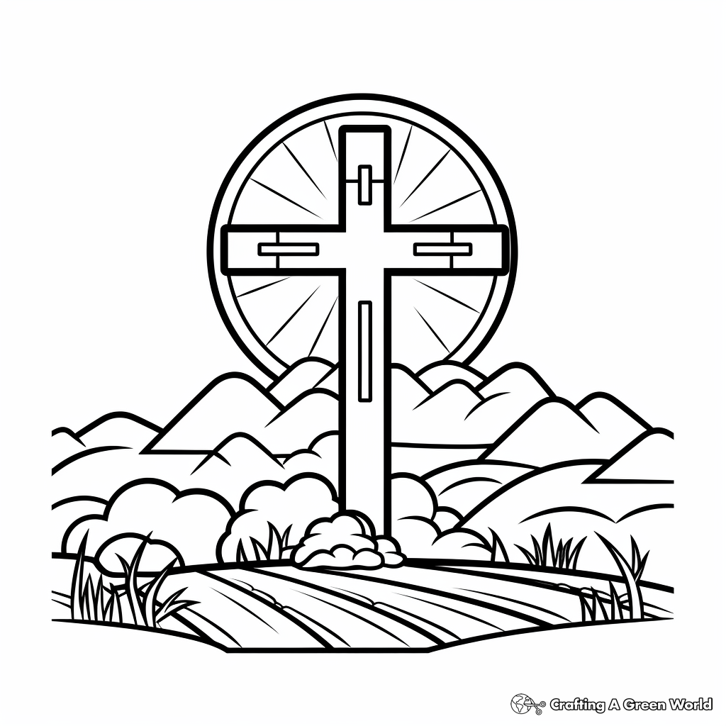 Cross coloring pages