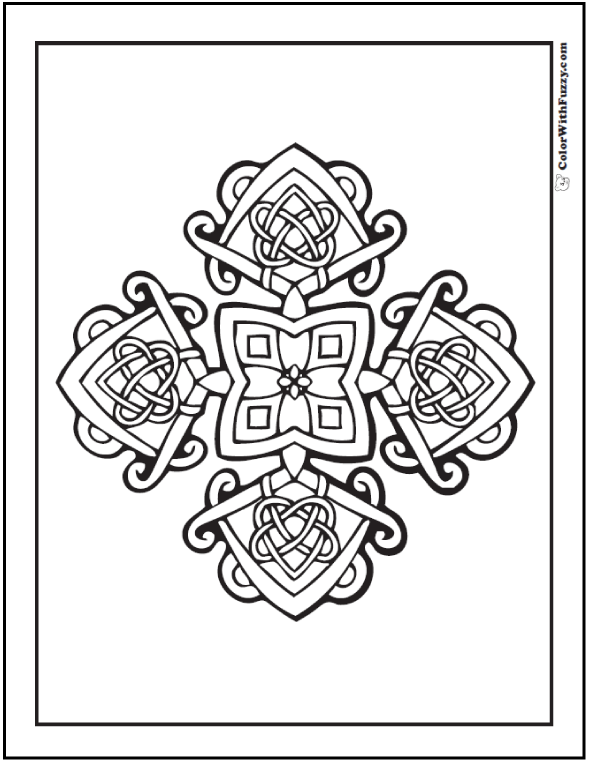 Coloring pages celtic cross