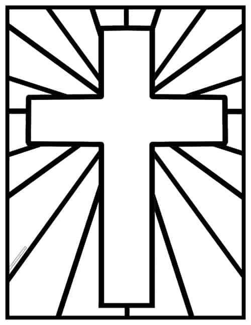 Cross coloring pages