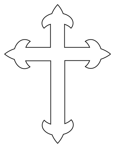 Latin cross coloring page free printable coloring pages