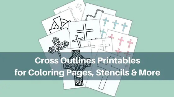 Cross outlines printables