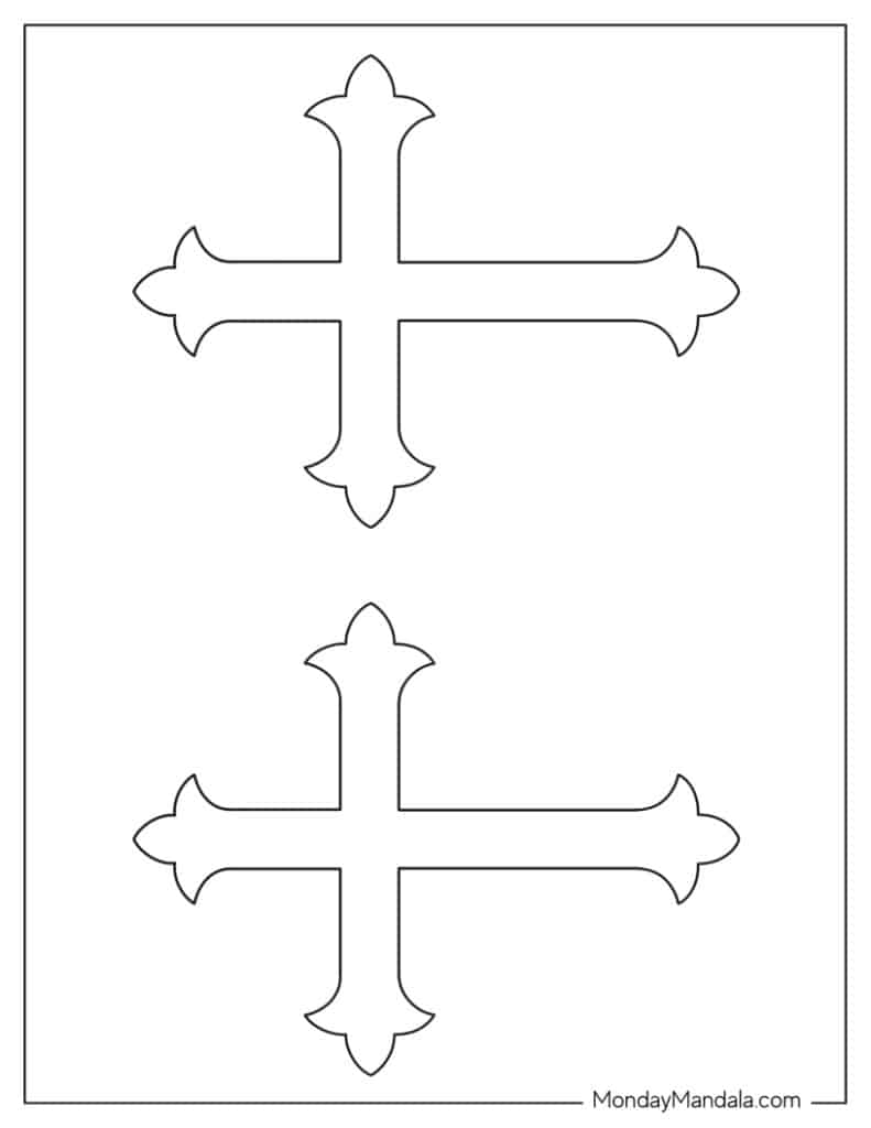 Cross templates free pdf printables