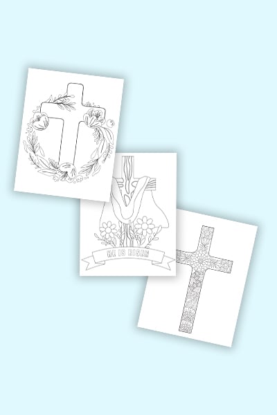 Free printable easter cross coloring pages