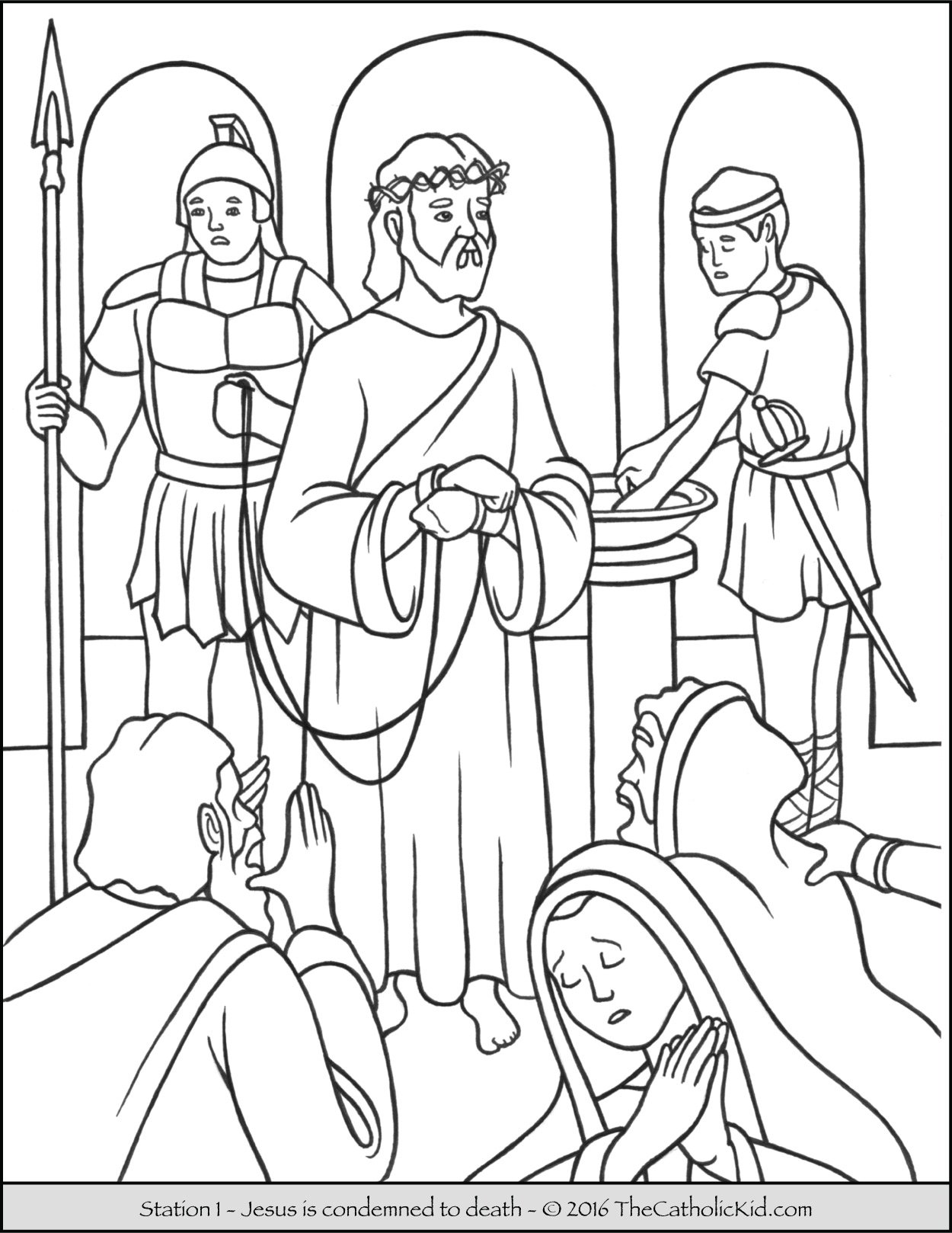 Stations of the cross coloring pages