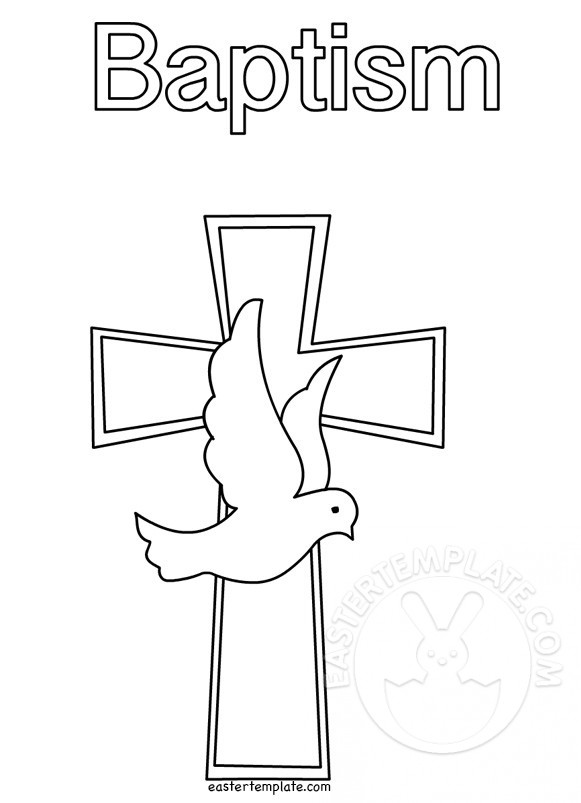 Baptism cross template