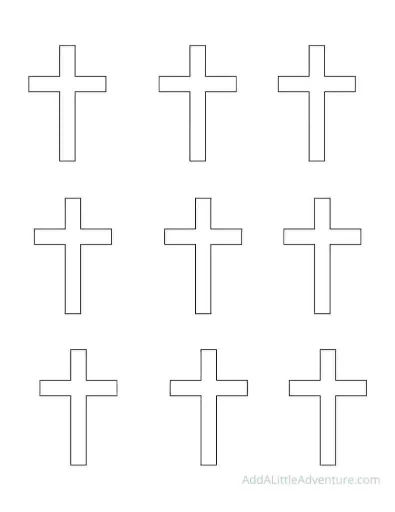 Cross outlines printables