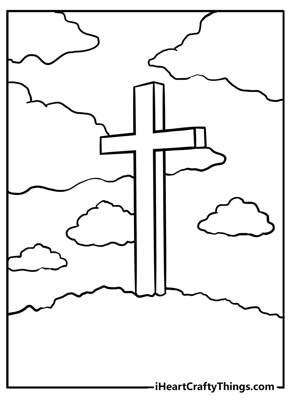 Printable cross coloring pages free printables