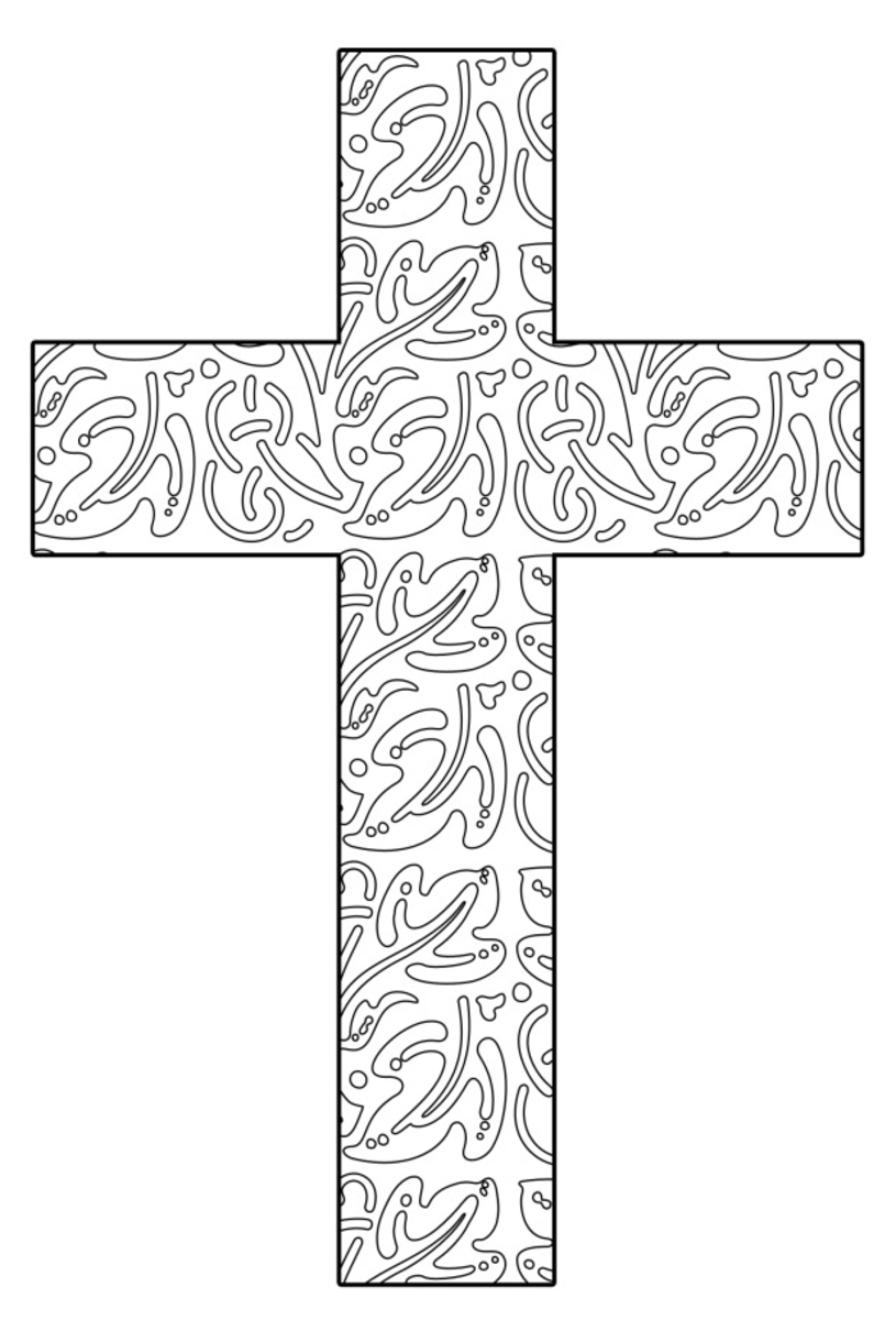 Free printable cross coloring pages