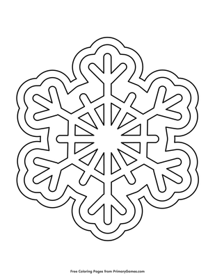 Snowflake coloring page â free printable pdf from