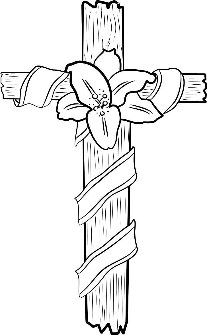 Cross coloring pages for kids coloringpageskid cross coloring page cross drawing easter coloring pages